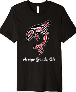 Native American Arroyo Grande CA Red Orca Killer Whale Premium T-Shirt